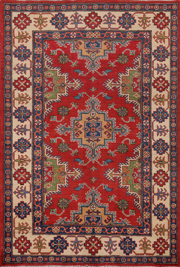 Handmade Wool Kazak Oriental Rug 4x6