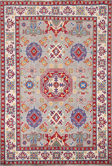 Handmade Wool Kazak Oriental Rug 5x7