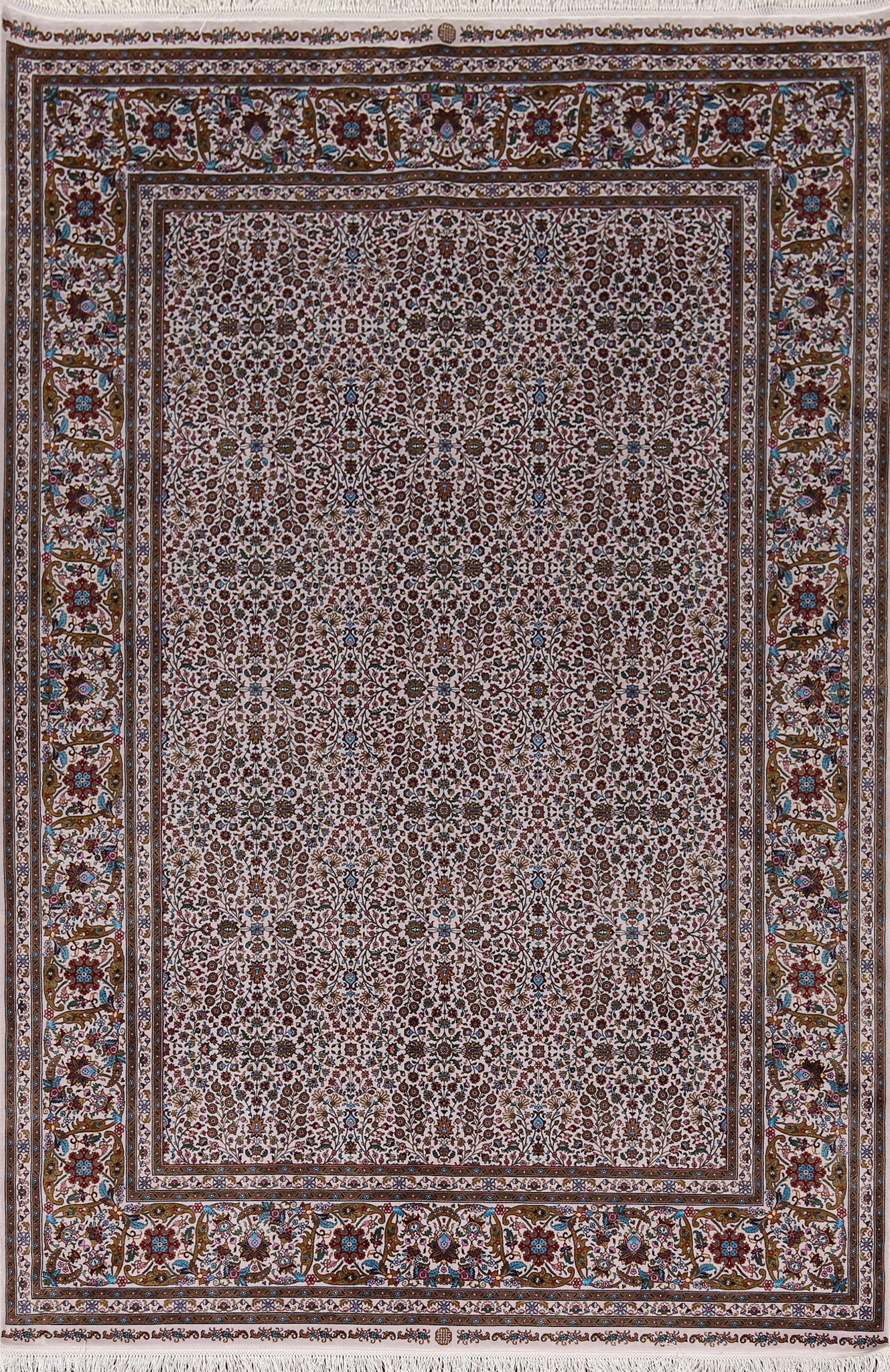 Floral Tabriz Turkish Area Rug 5x8