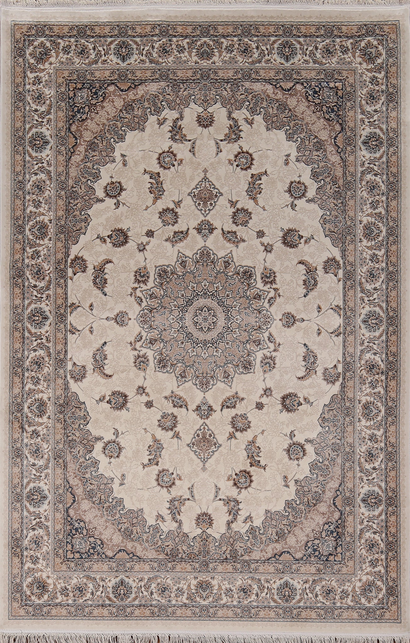 Traditional Floral Tabriz Turkish Area Rug 5x8