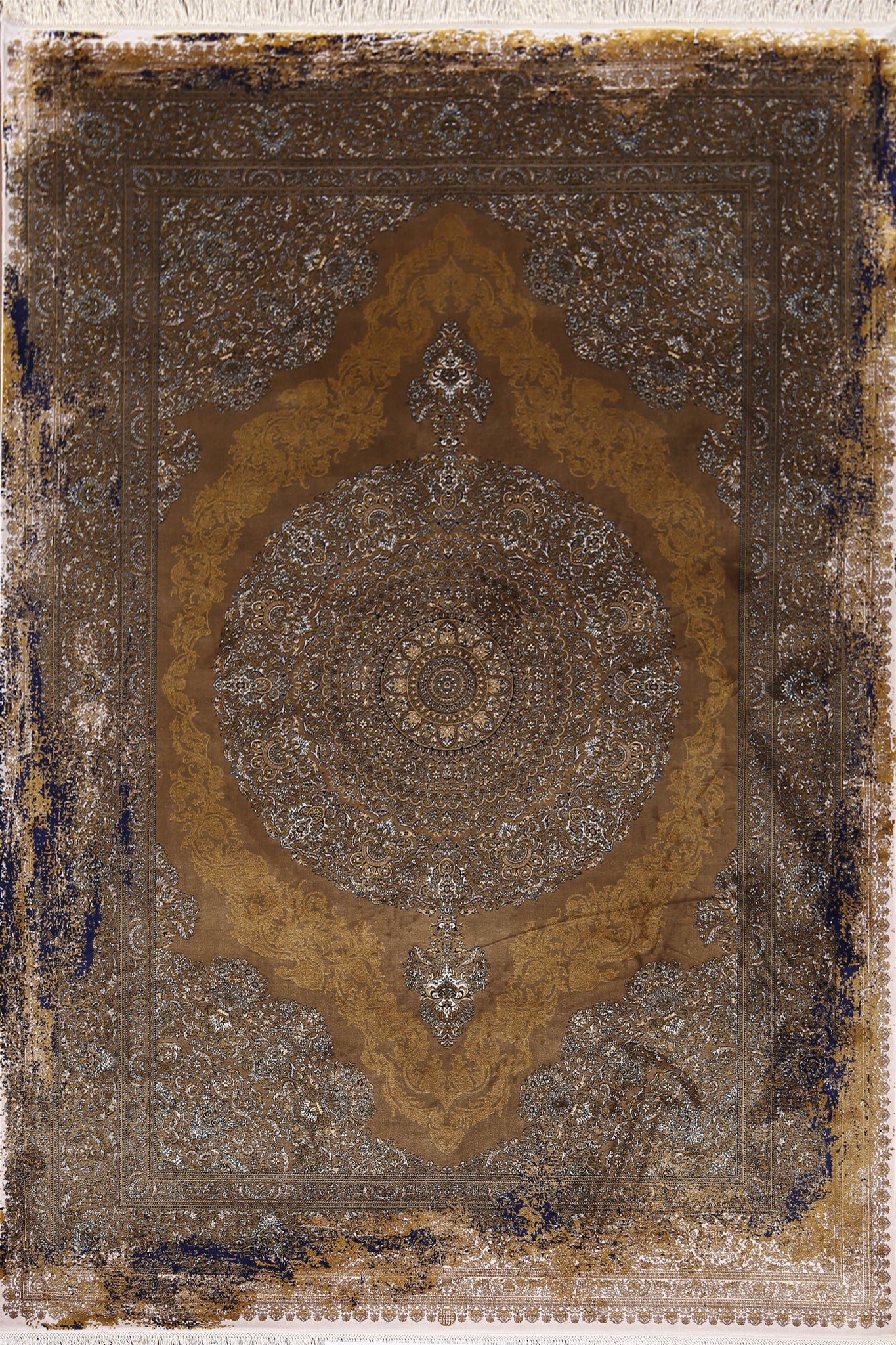 Traditional Silk Qum Turkish Area Rug 5x8