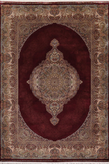 Traditional Silk Qum Turkish Area Rug 5x8