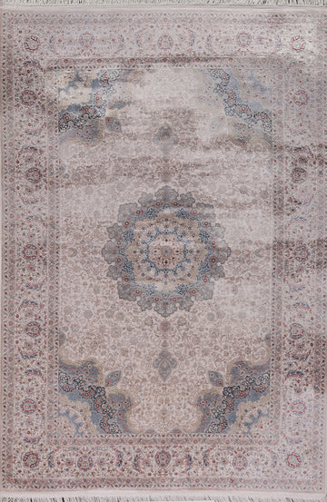 Silk Traditional Qum Turkish Area Rug 5x8