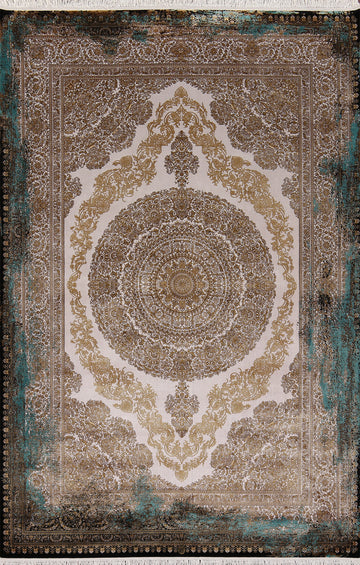 Traditional Tabriz Turkish Area Rug 5x8