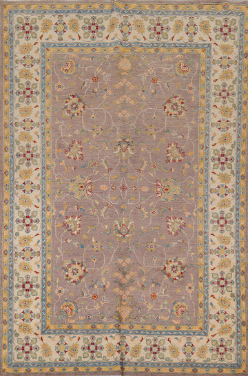 Handmade Floral Oushak Oriental Area Rug 6x9