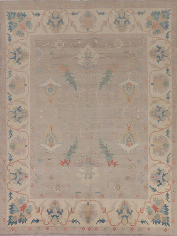 Earth Tone Wool Oushak Oriental Area Rug 8x10