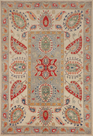 Handmade Wool Kazak Oriental Area Rug 6x8