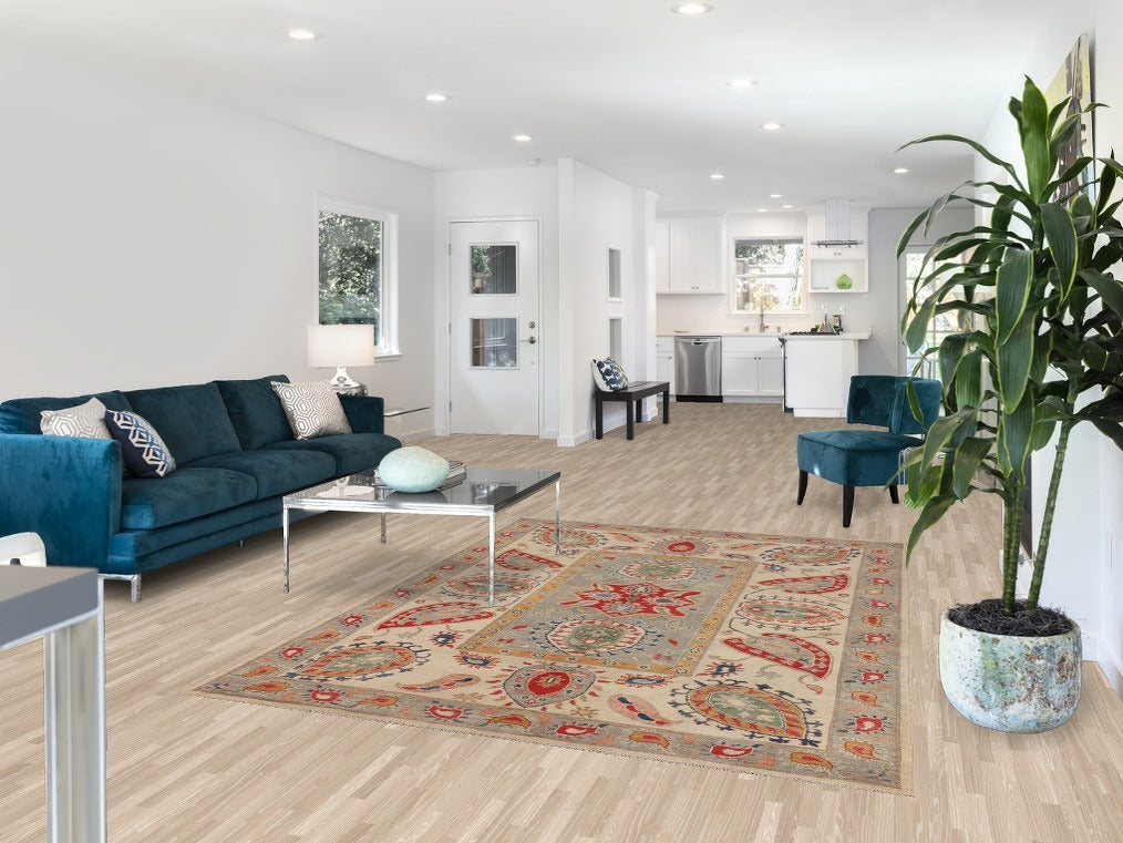 Handmade Wool Kazak Oriental Area Rug 6x8