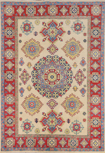 Geometric Kazak Oriental Area Rug 6x8
