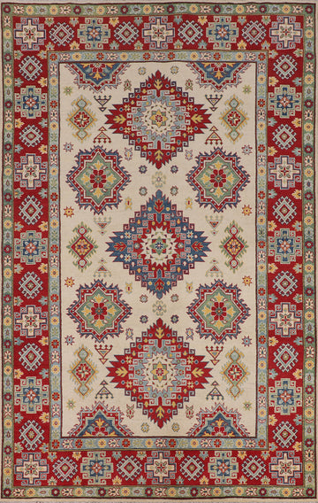 Handmade Wool Kazak Oriental Area Rug 7x10