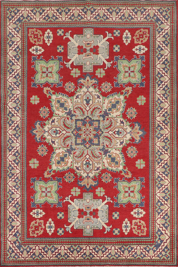 Handmade Red Kazak Oriental Area Rug 7x10