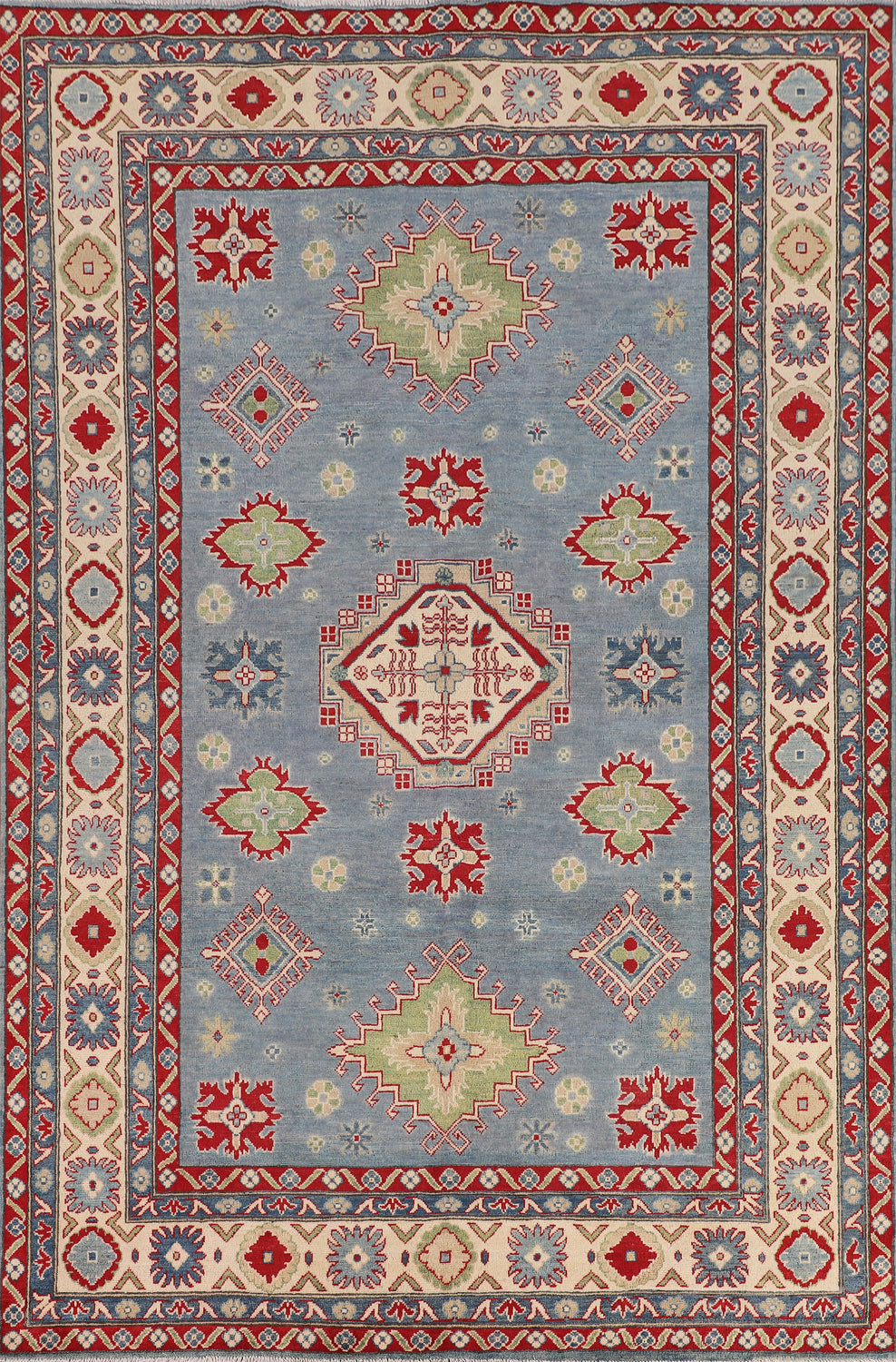 Light Blue Kazak Oriental Area Rug 7x10