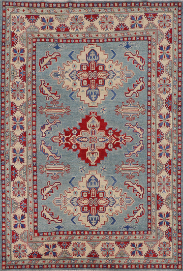 Light Blue Kazak Oriental Area Rug 6x8