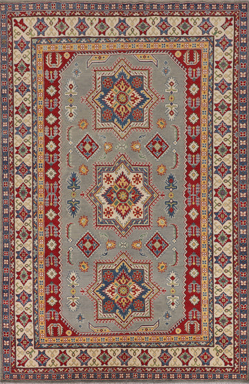 Geometric Kazak Oriental Area Rug 7x10