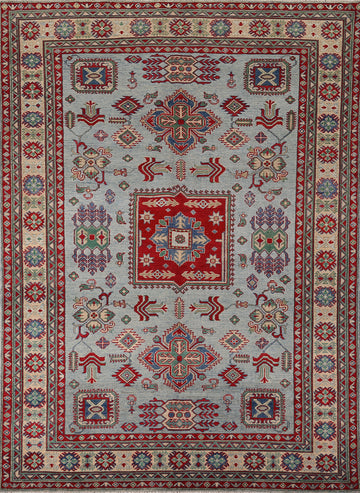 Light Blue Kazak Oriental Area Rug 7x9