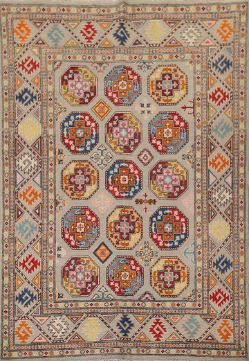 Geometric Kazak Oriental Area Rug 6x8