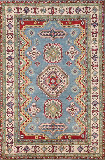 Light Blue Kazak Oriental Area Rug 7x10