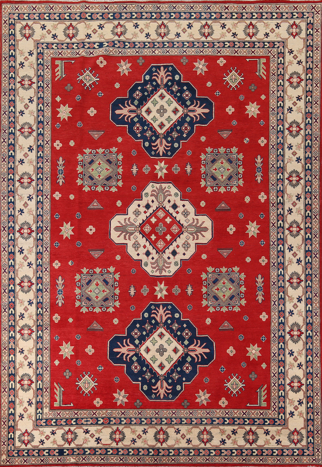 Handmade Red Kazak Oriental Area Rug 9x12