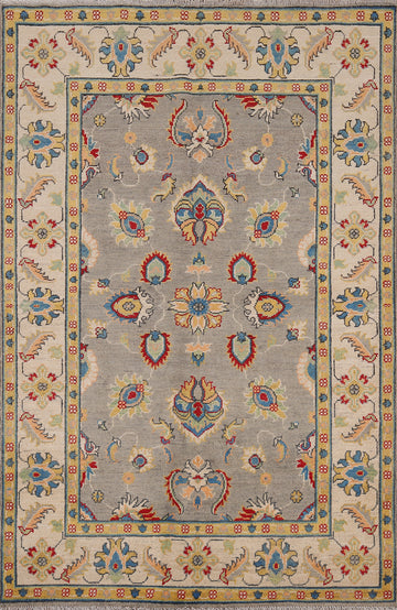 Handmade Floral Oushak Oriental Accent Rug 4x6