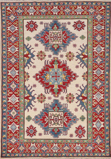 Handmade Wool Kazak Oriental Rug 5x7