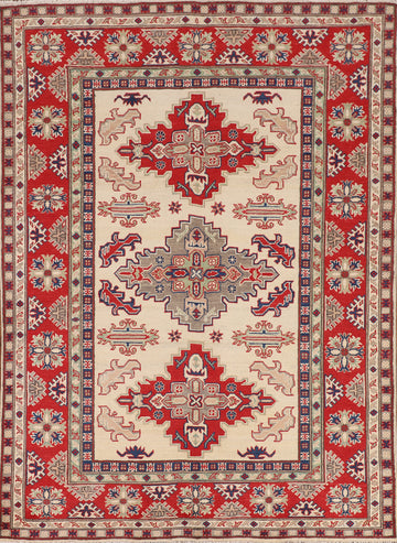 Handmade Wool Kazak Oriental Rug 5x7