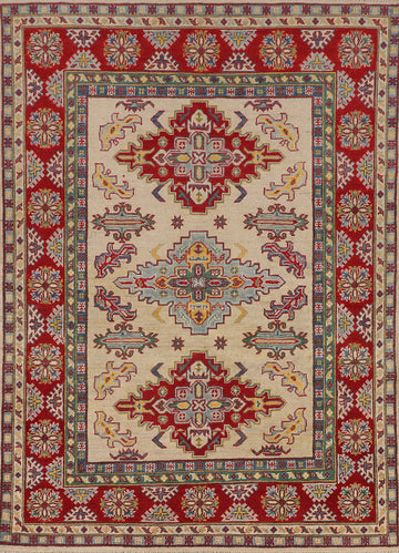 Handmade Wool Kazak Oriental Rug 5x7