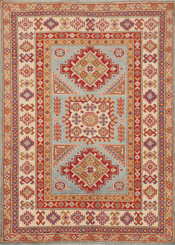 Geometric Kazak Handmade Accent Rug 3x5