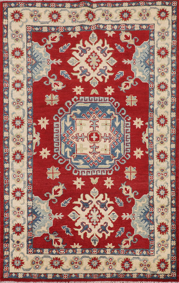 Handmade Wool Kazak Accent Rug 3x5