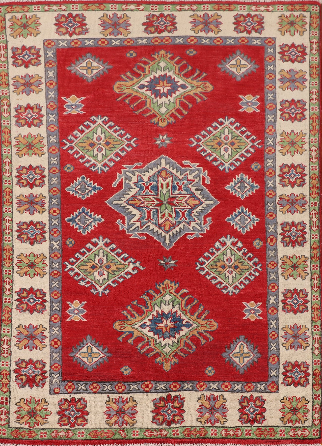 Handmade Red Kazak Oriental Rug 3x5