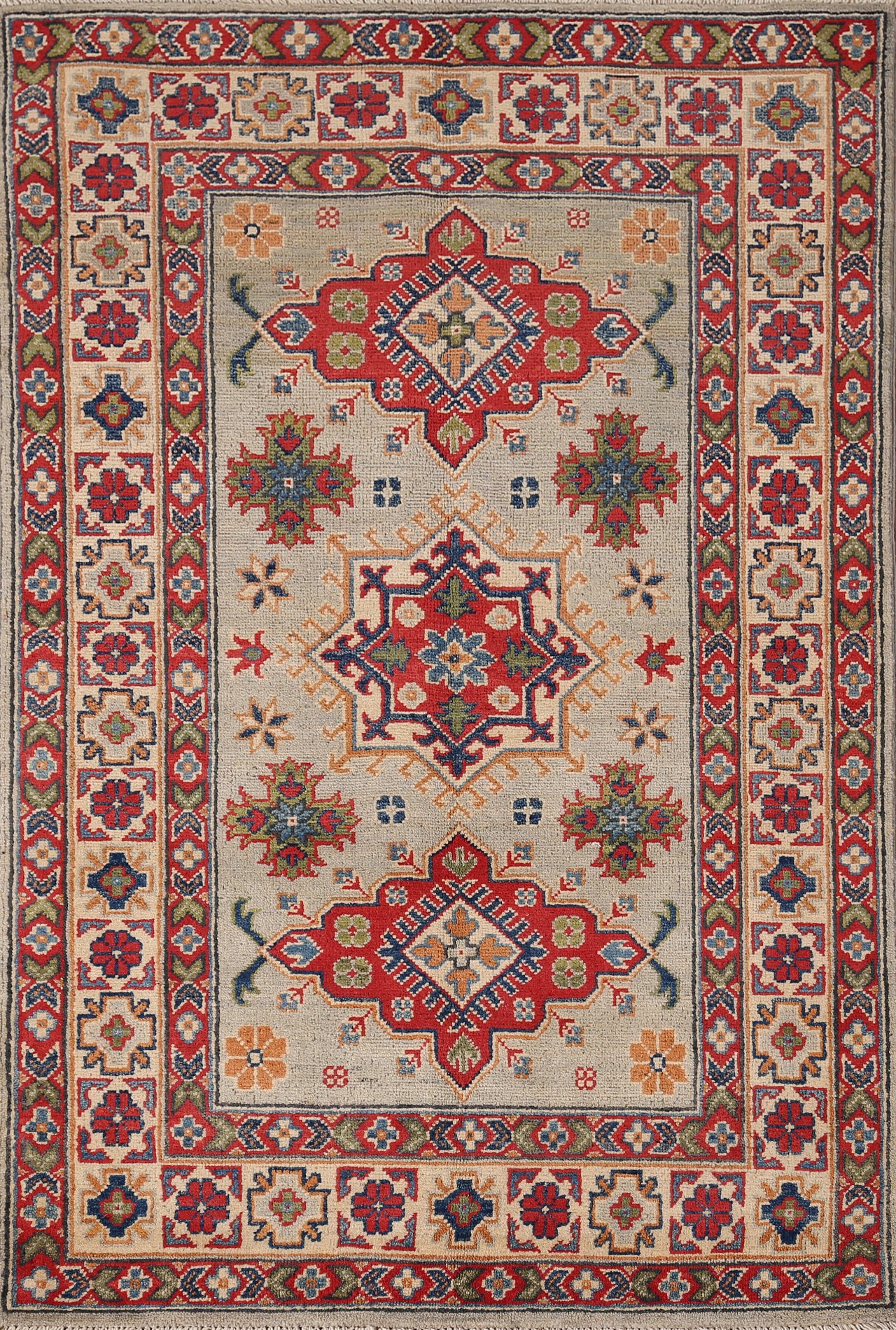 Geometric Kazak Handmade Accent Rug 3x5