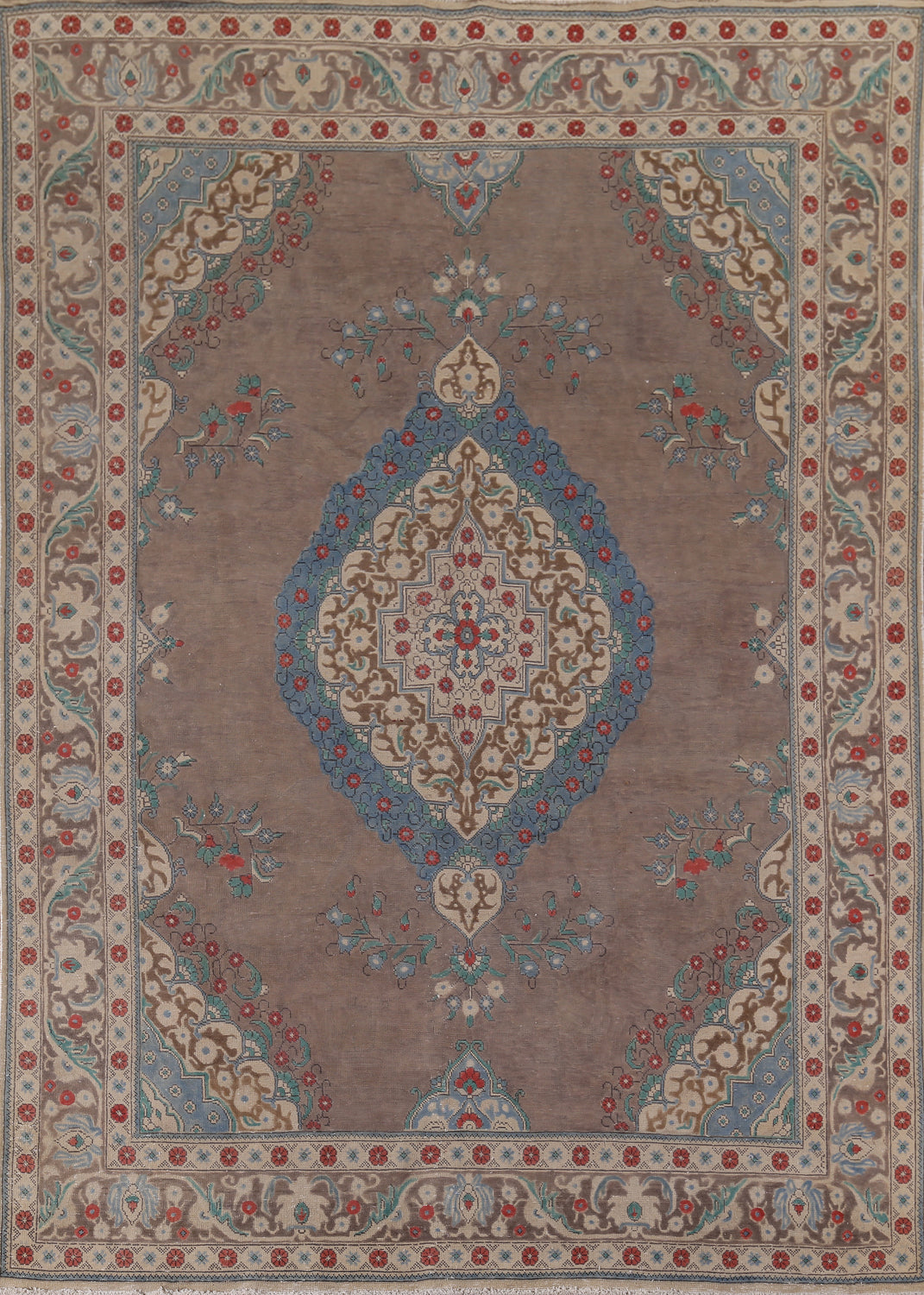Over Dyed Distressed Tabriz Persian Area Rug 8x11