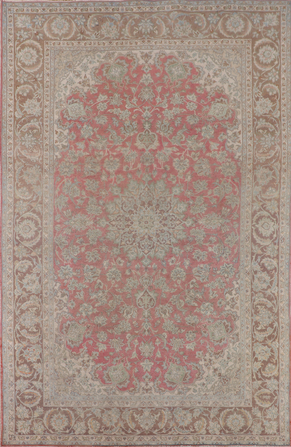 Distressed Pink Najafabad Persian Area Rug 8x12