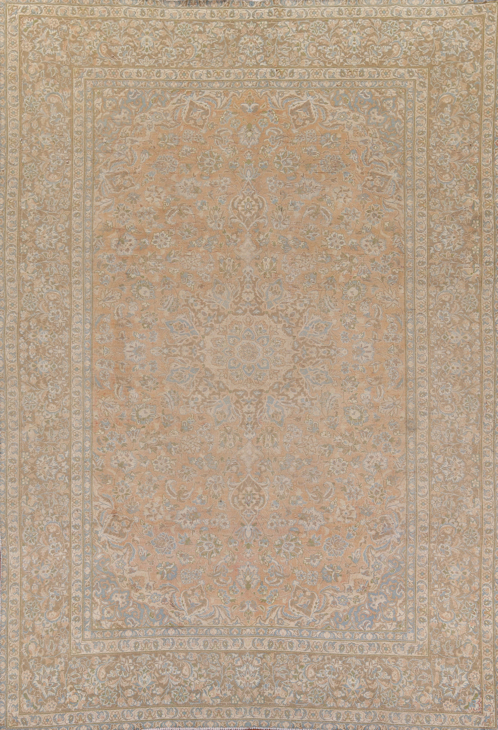 Distressed Muted Najafabad Persian Area Rug 9x13