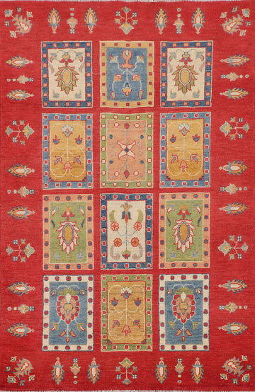 Garden Design Red Kazak Foyer Rug 4x6