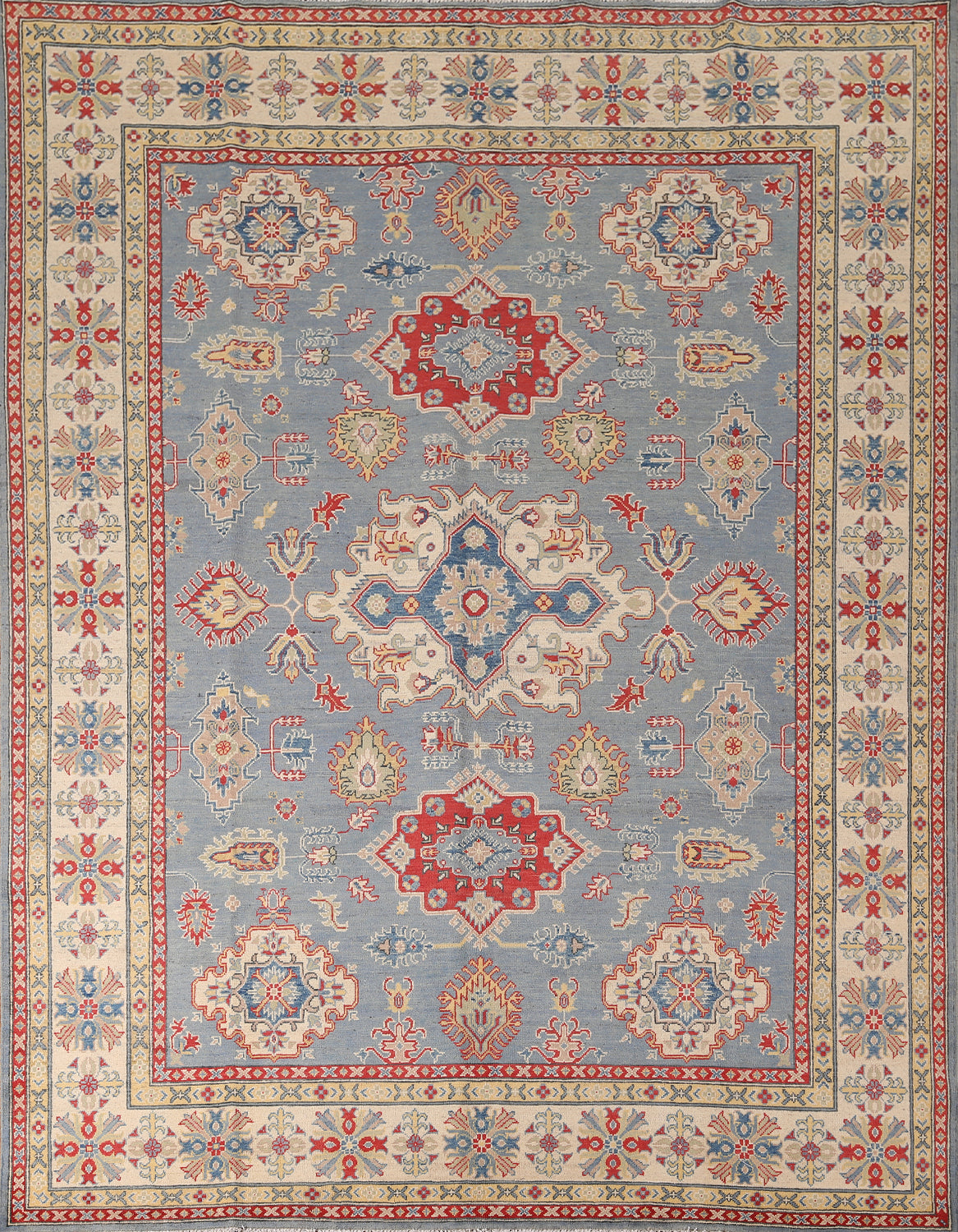 Light Blue Kazak Living Room Rug 8x10
