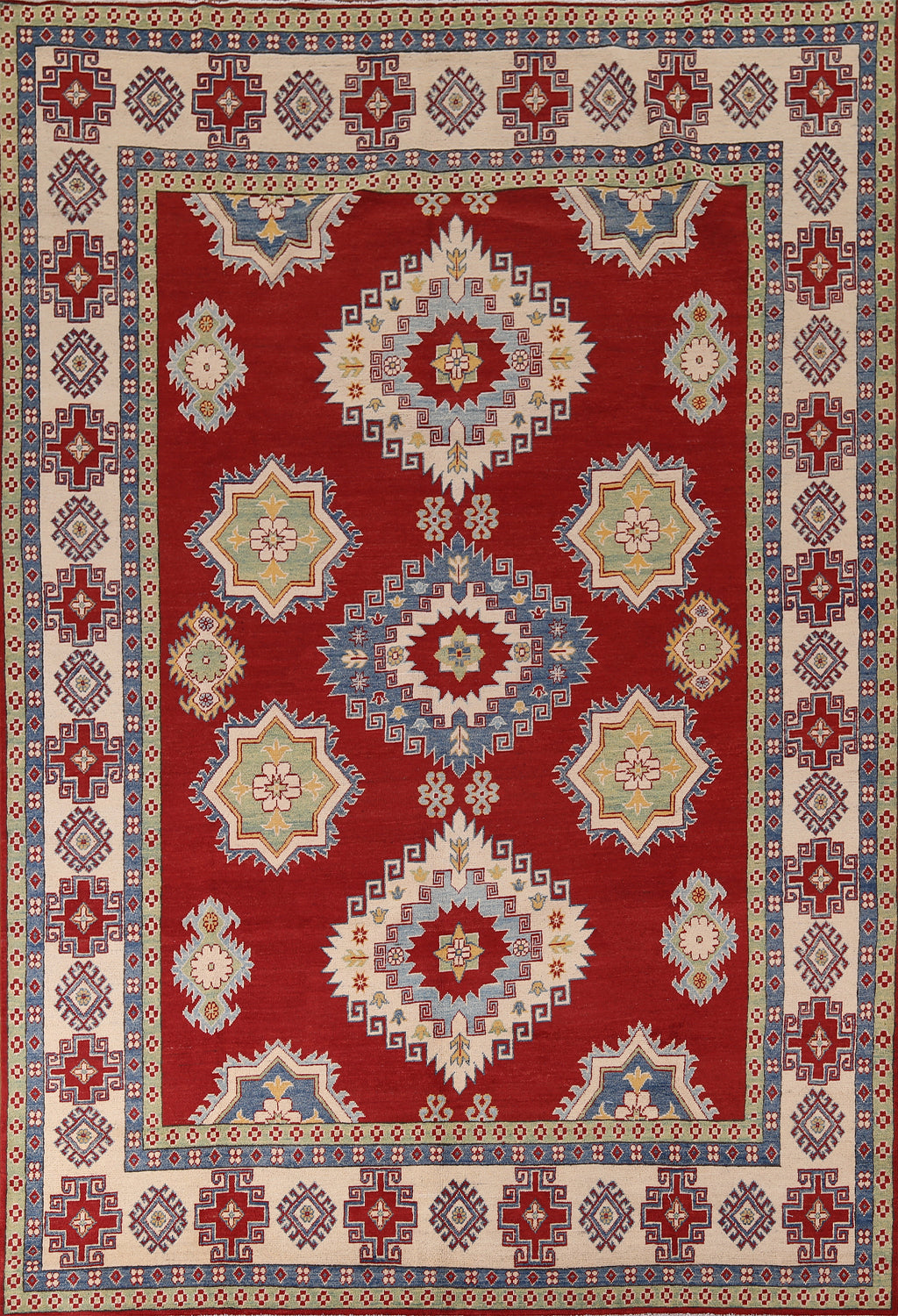 Handmade Red Kazak Oriental Area Rug 8x12