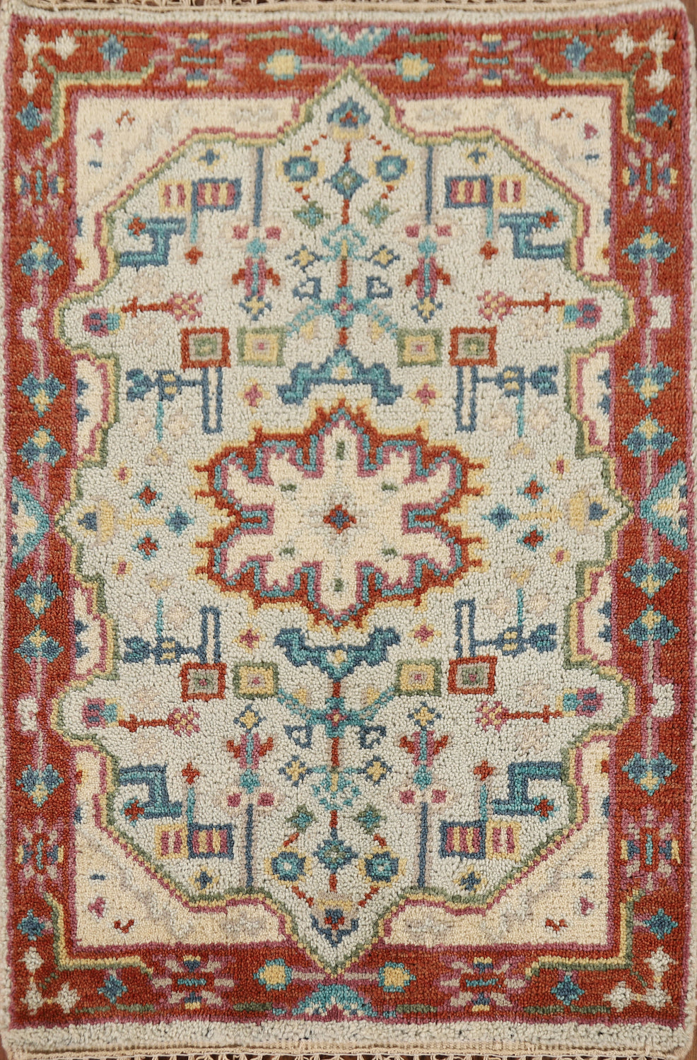 Handmade Wool Kazak Indian Foyer Rug 2x3