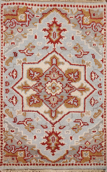 Geometric Wool Kazak Indian Accent Rug 2x3