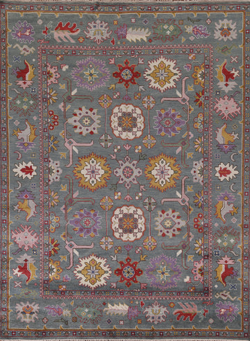 All-Over Gray Oushak Oriental Area Rug 9x12