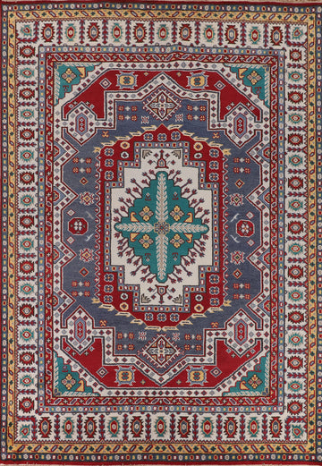Geometric Kazak Oriental Area Rug 9x12