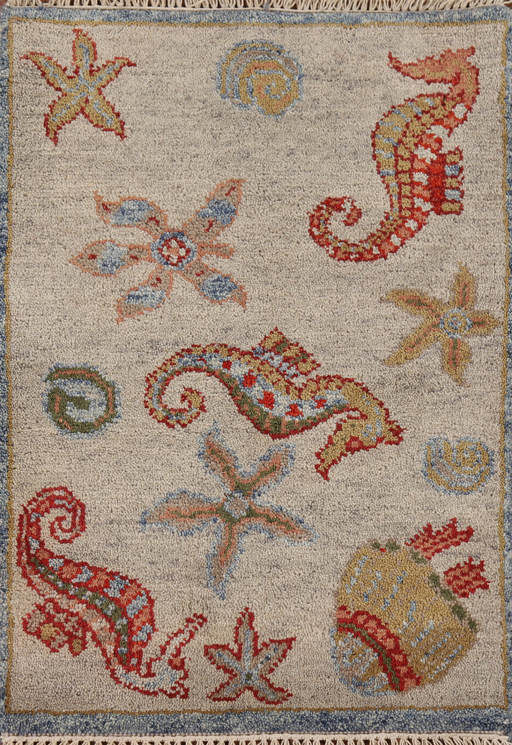 Animals Design Art Deco Indian Accent Rug 2x3