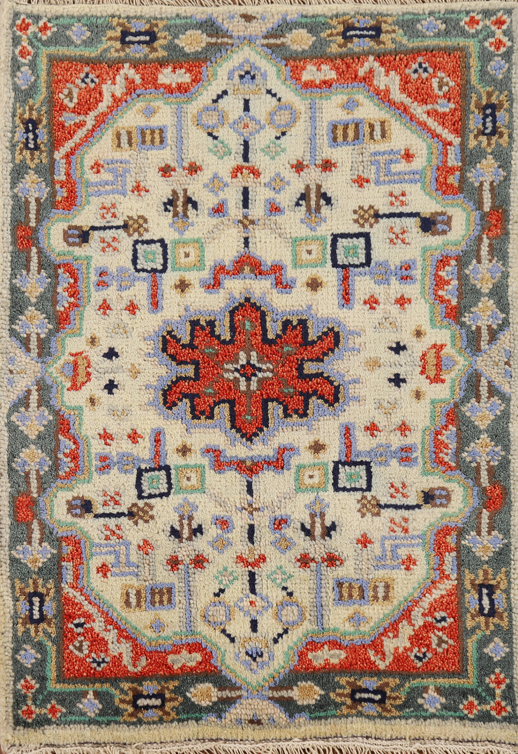 Geometric Kazak Indian Accent Rug 2x3