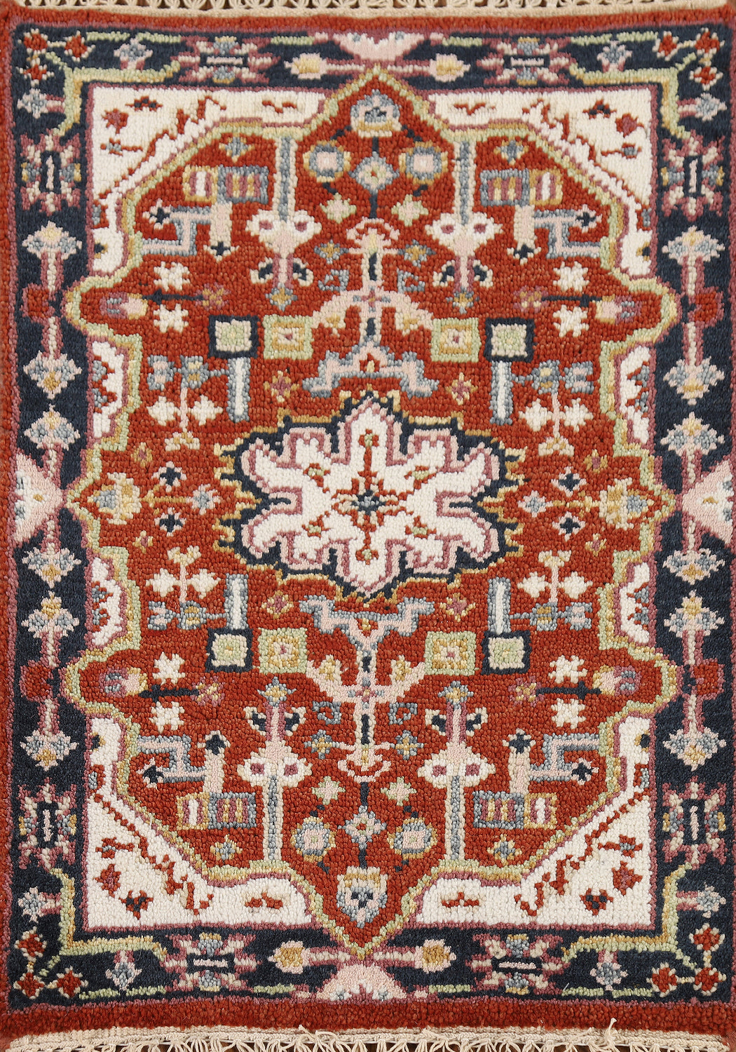 Geometric Wool Kazak Handmade Foyer Rug 2x3