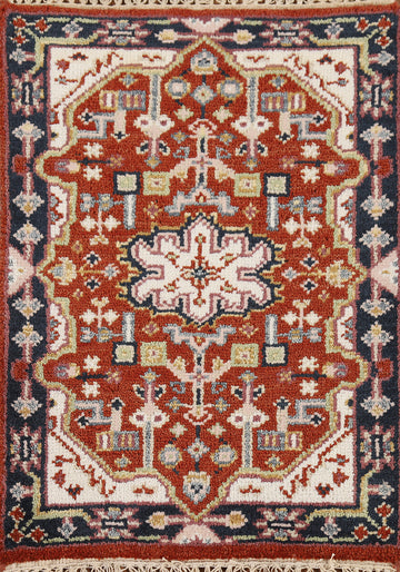 Geometric Wool Kazak Handmade Foyer Rug 2x3