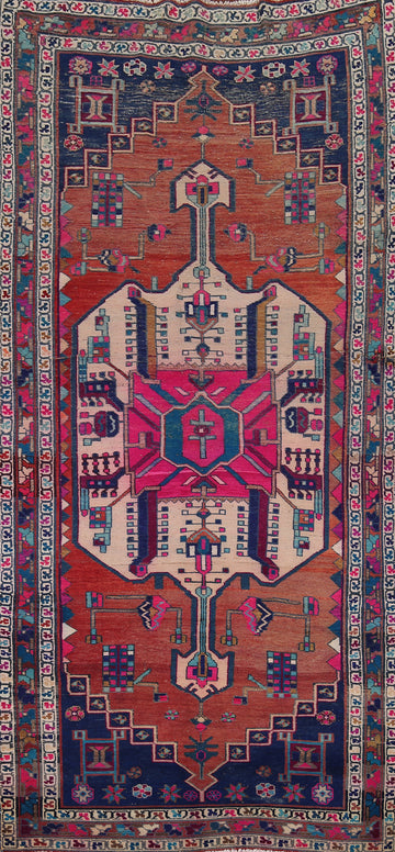 Vintage Wool Ardebil Persian Living Room Rug 5x10