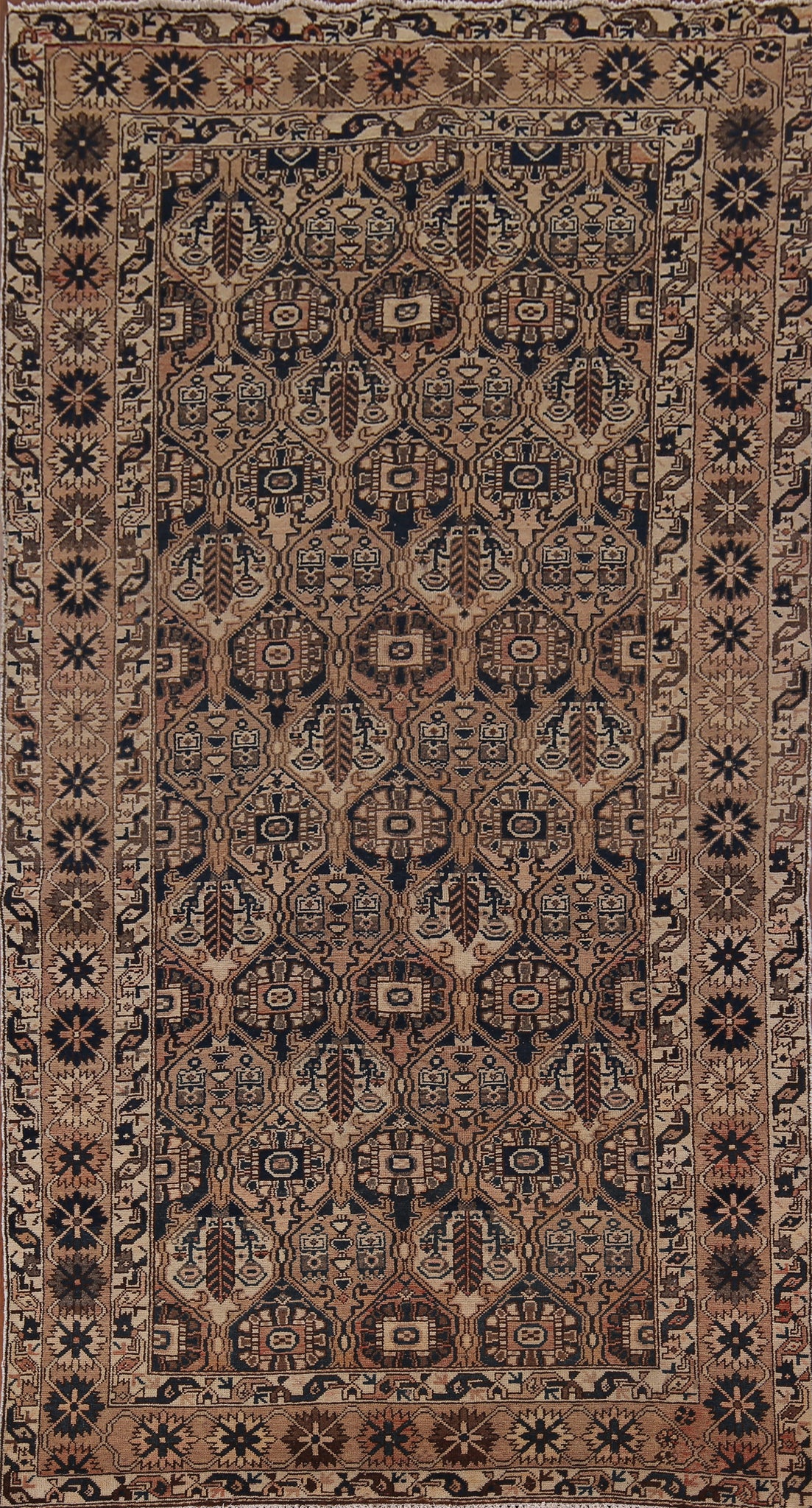 All-Over Vintage Wool Bakhtiari Persian Area Rug 5x10