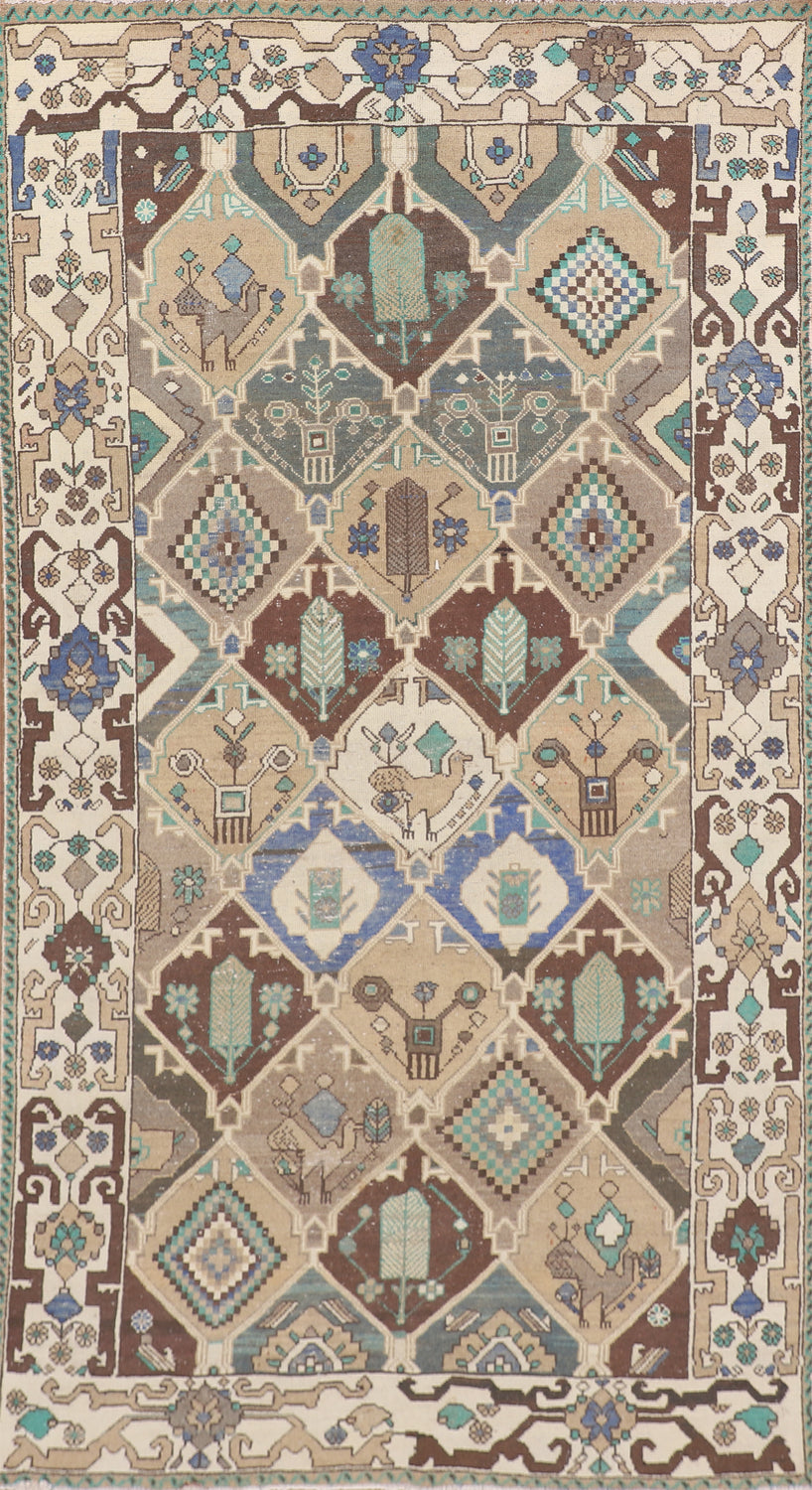 Handmade Wool Bakhtiari Persian Area Rug 5x10