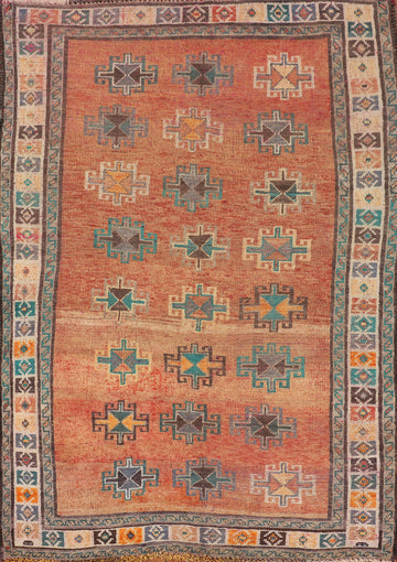 Geometric Wool Shiraz Persian Rug 4x6
