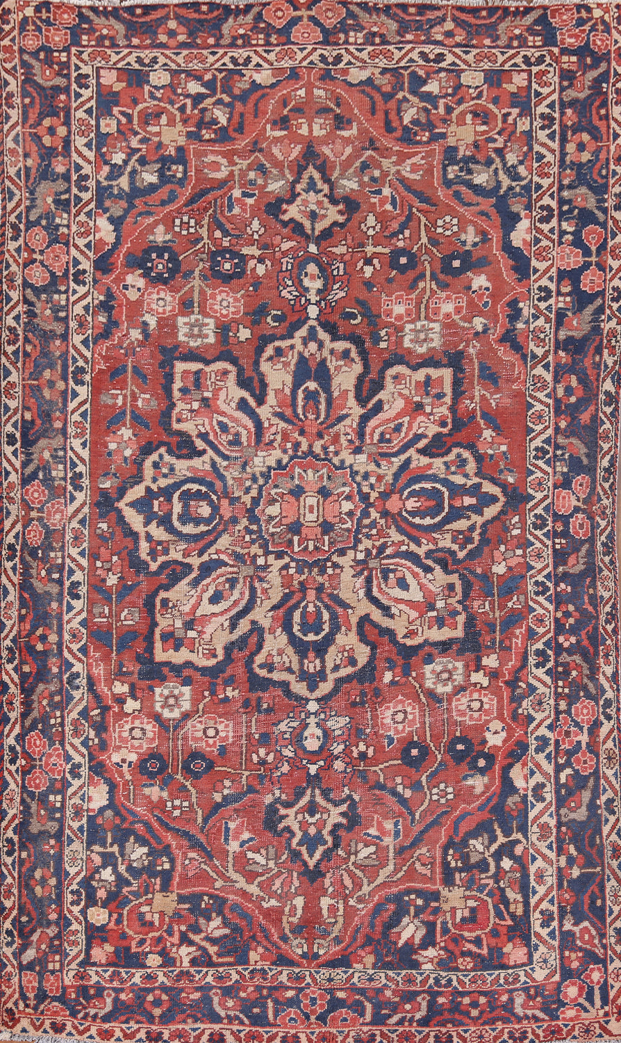 Distressed Wool Bakhtiari Persian Area Rug 6x9