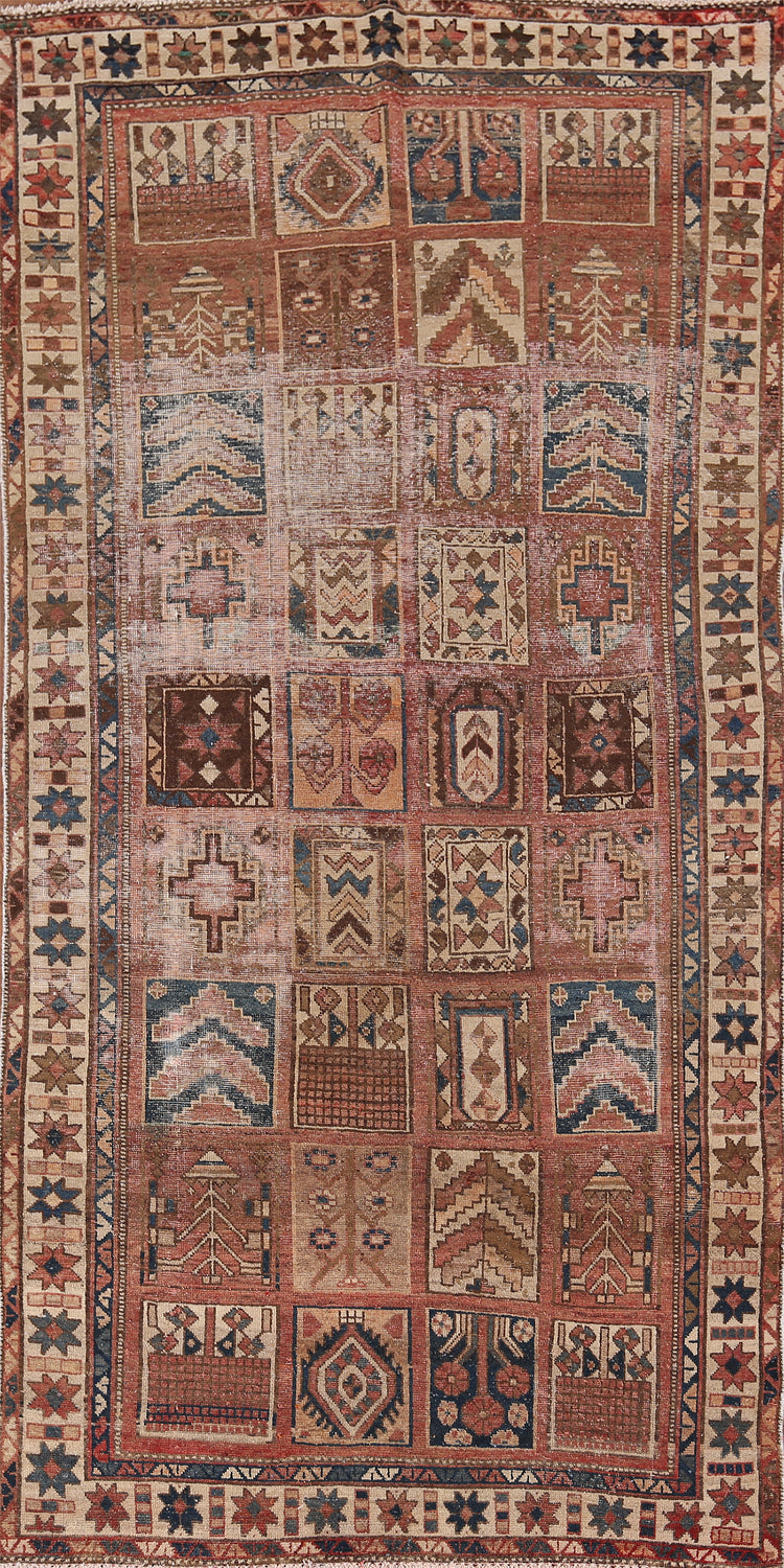 Distressed Bakhtiari Persian Living Room Rug 5x11